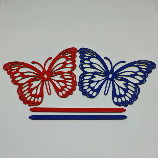 Kẹp tóc hình cánh bướm (Spona do vlasů Motýl) - Mẫu in 3D đẹp - Image 8