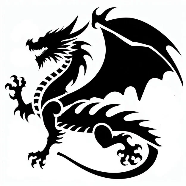 Khuôn Vẽ Hình Rồng 3D (Stencil: Dragon) Tinh Xảo Cho Nghệ Thuật - Image 1