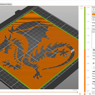 Khuôn Vẽ Hình Rồng 3D (Stencil: Dragon) Tinh Xảo Cho Nghệ Thuật