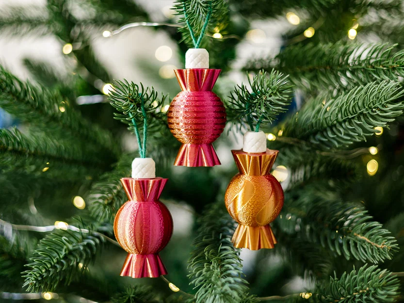 Bộ Đồ Trang Trí Cây Thông Noel Hình Viên Kẹo - Image 1