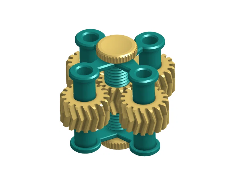 4-helix gear spinner - Con quay bánh răng xoắn 4 nhánh - Image 2