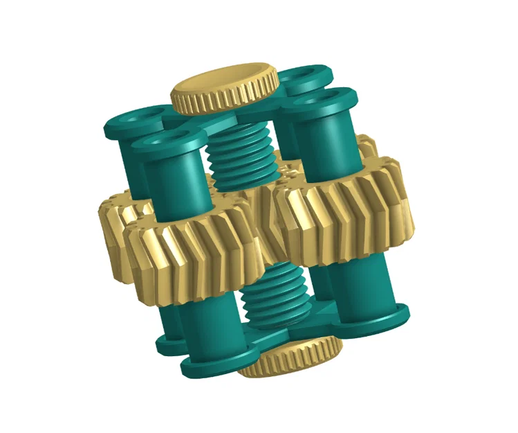 4-helix gear spinner - Con quay bánh răng xoắn 4 nhánh - Image 3