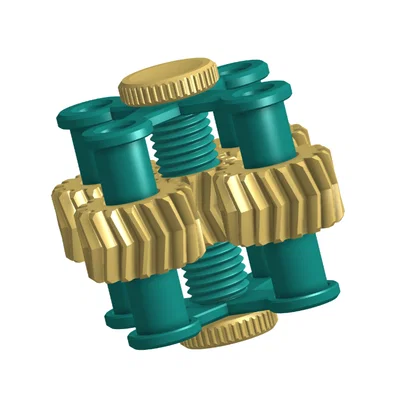 4-helix gear spinner - Con quay bánh răng xoắn 4 nhánh