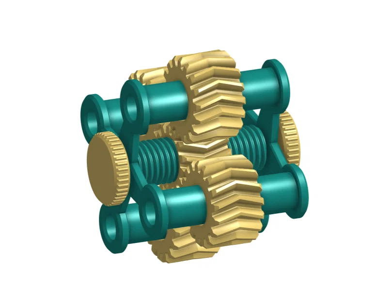 4-helix gear spinner - Con quay bánh răng xoắn 4 nhánh - Image 4