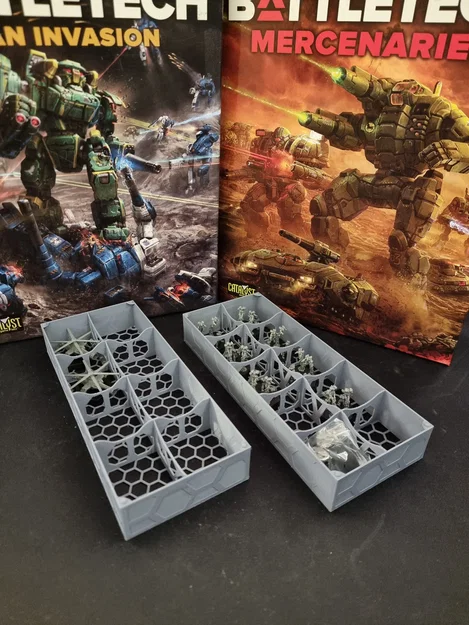 Khay lưu trữ mô hình Battletech xếp chồng (chiều cao một nửa) loại 5x2 và 4x2 - Image 1