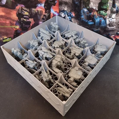 Khay xếp chồng lưu trữ mô hình Battletech 4x4 cỡ XL