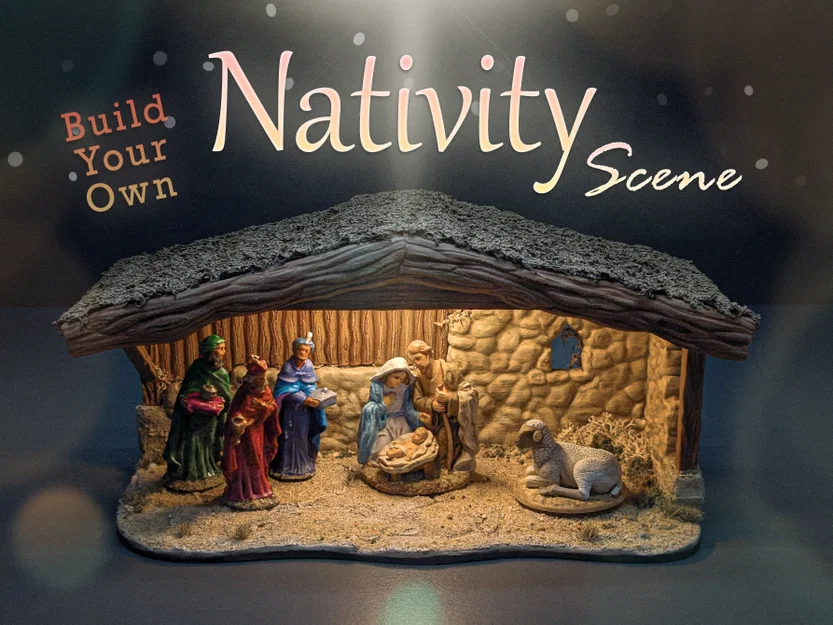 Tự tay làm mô hình Hang đá Giáng sinh (Nativity Scene)! Khung nền Diorama - Image 1