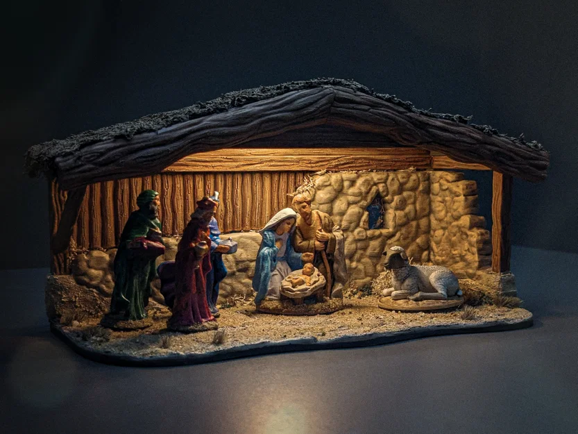Tự tay làm mô hình Hang đá Giáng sinh (Nativity Scene)! Khung nền Diorama - Image 2