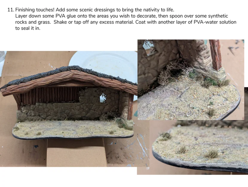 Tự tay làm mô hình Hang đá Giáng sinh (Nativity Scene)! Khung nền Diorama - Image 15