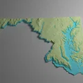 Bản đồ địa hình Maryland, USA (MD) cùng sông ngòi in 3D - Thumbnail 8