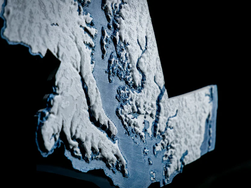 Bản đồ địa hình Maryland, USA (MD) cùng sông ngòi in 3D - Image 12