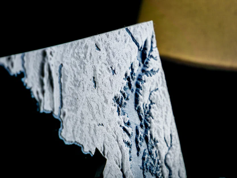 Bản đồ địa hình Maryland, USA (MD) cùng sông ngòi in 3D - Image 13