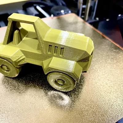 Mô hình xe kéo Low Poly Tractor in 3D không cần support