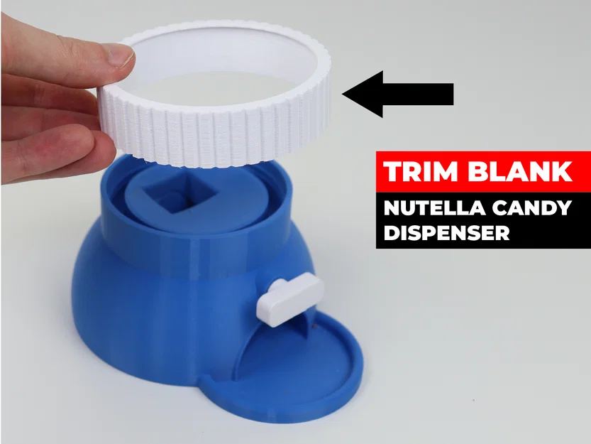 Vòng đệm trang trí Trim Blank cho máy lấy kẹo Nutella in 3D - Image 1