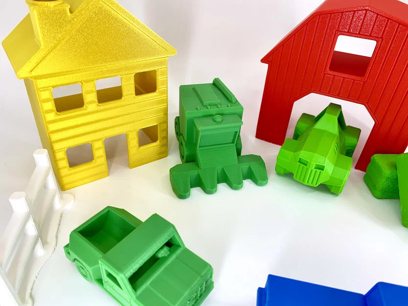 Mô hình xe kéo Low Poly Tractor in 3D không cần support - Image 7