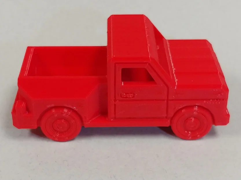 Mô hình xe bán tải Low Poly phong cách thập niên 80 - In 3D không support - Image 1