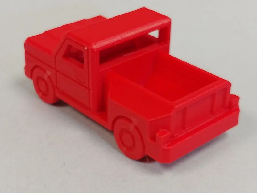 Mô hình xe bán tải Low Poly phong cách thập niên 80 - In 3D không support - Image 3