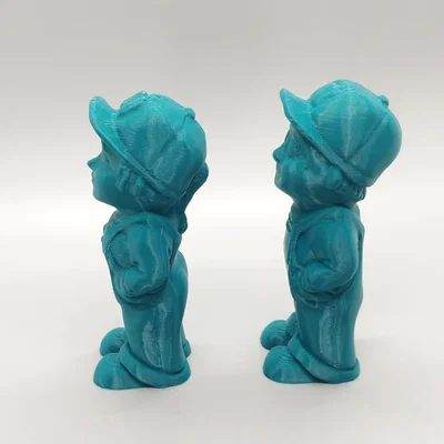 Mô hình chú nông dân Low Poly trang trí in 3D dễ thương