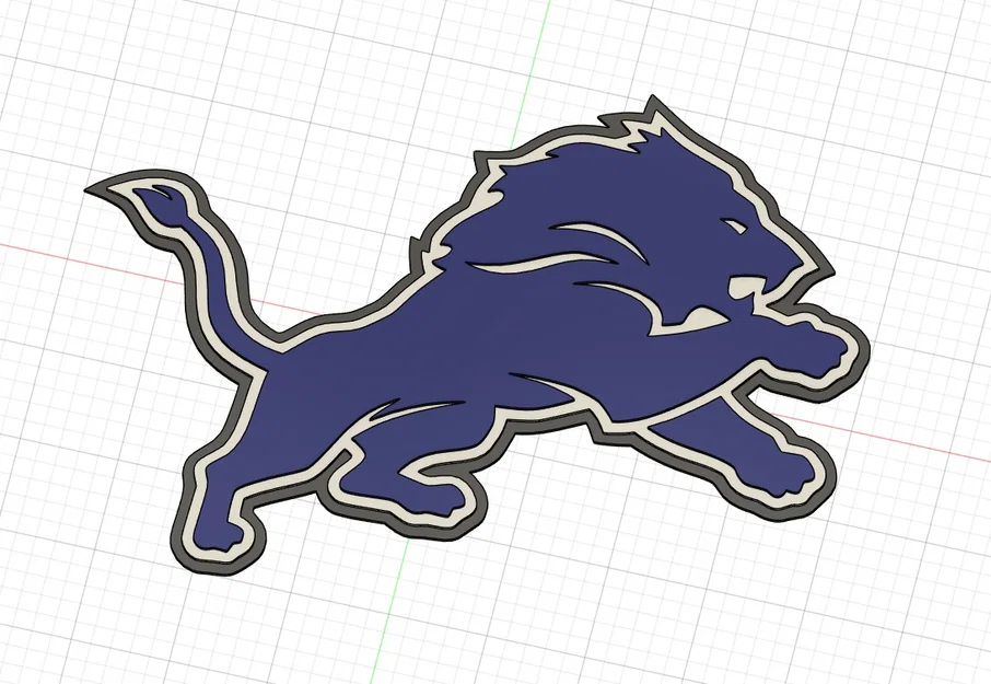 Mô hình Logo Detroit Lions 8 inch - Image 1