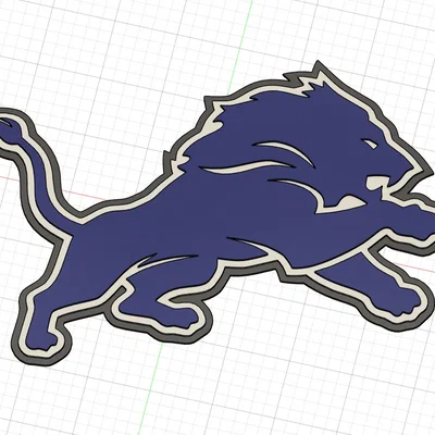 Mô hình Logo Detroit Lions 8 inch