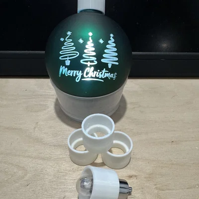 Nắp giữ đèn LED cho trái châu Noel 65mm cực đẹp và dễ in
