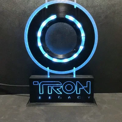 Mô hình Tron Legacy Disc để bàn (kèm đế và linh kiện điện tử)