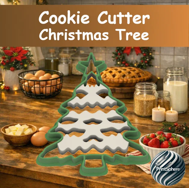 Khuôn cắt bánh quy hình cây thông Noel - Image 1