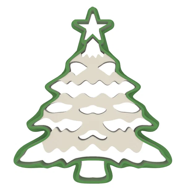Khuôn cắt bánh quy hình cây thông Noel - Image 2