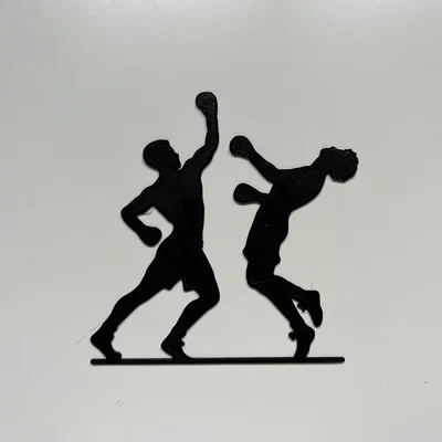 Mẫu in 3D trang trí tường hình hai võ sĩ Boxing mạnh mẽ