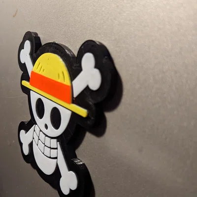 Nam châm logo băng hải tặc Mũ Rơm - One Piece