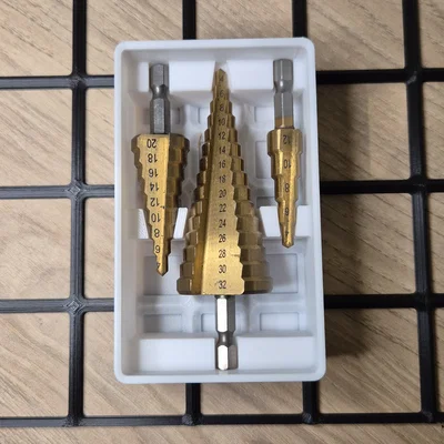 Đế giữ mũi khoan tầng Gridfinity (half pitch, có thể chồng lên nhau)