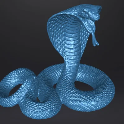 Mô hình rắn hổ mang (Cobra) in 3D chi tiết cực đỉnh