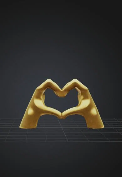Mô hình 3D đôi bàn tay hình trái tim (Heart Hands) trang trí ý nghĩa - Image 2