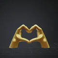 Mô hình 3D đôi bàn tay hình trái tim (Heart Hands) trang trí ý nghĩa - Thumbnail 2