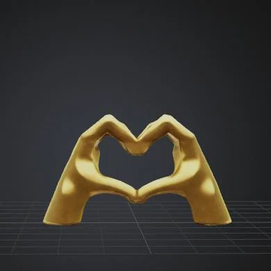 Mô hình 3D đôi bàn tay hình trái tim (Heart Hands) trang trí ý nghĩa