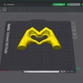 Mô hình 3D đôi bàn tay hình trái tim (Heart Hands) trang trí ý nghĩa - Thumbnail 3