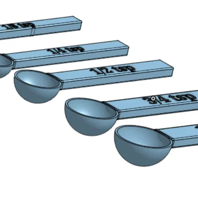 Bộ thìa đong gia vị 3D tiện lợi chuẩn xác cho nhà bếp