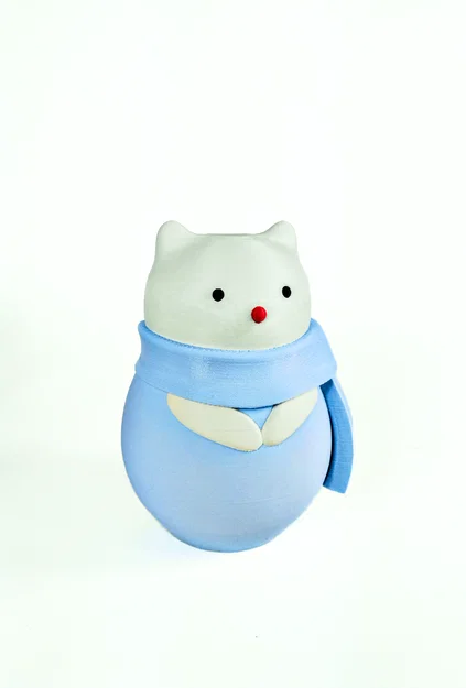 Lọ hoa Mèo quàng khăn (Cat in a Scarf Vase) - Image 2