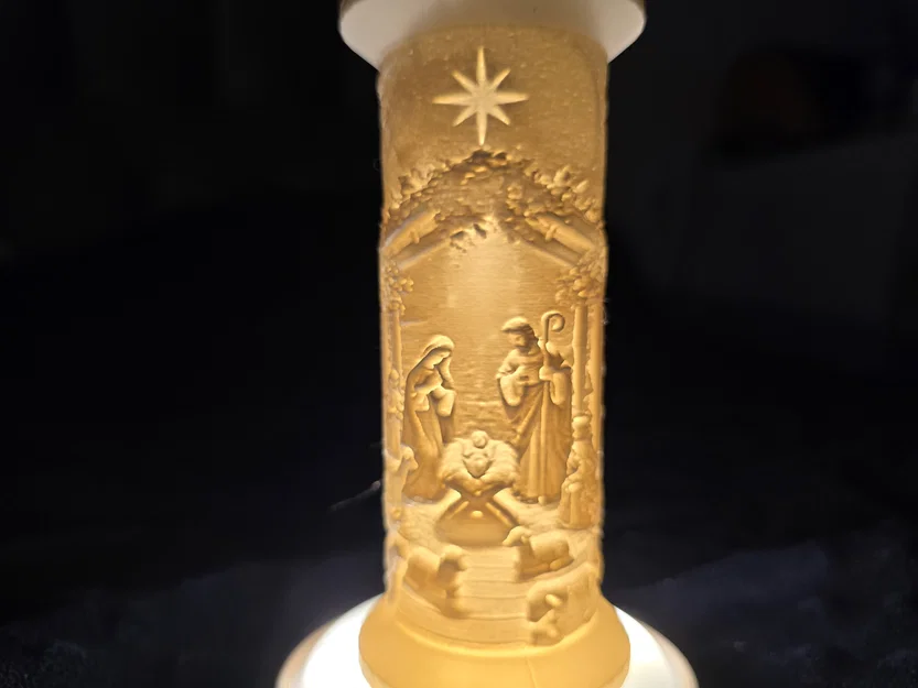 Mẫu in 3D Lithophane cảnh Chúa Giáng sinh trang trí tuyệt đẹp - Image 1