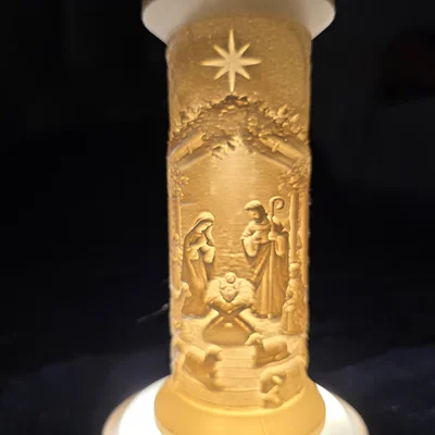 Mẫu in 3D Lithophane cảnh Chúa Giáng sinh trang trí tuyệt đẹp