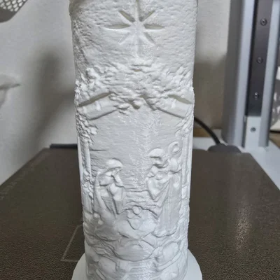 Mẫu in 3D Lithophane cảnh Chúa Giáng sinh trang trí tuyệt đẹp