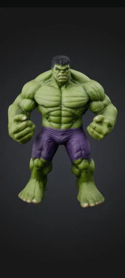 Mô hình 3D nhân vật Hulk siêu anh hùng Marvel sắc nét - Image 1