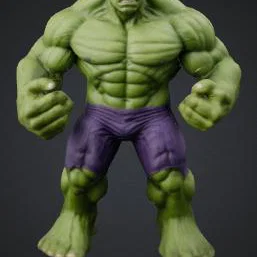 Mô hình 3D nhân vật Hulk siêu anh hùng Marvel sắc nét