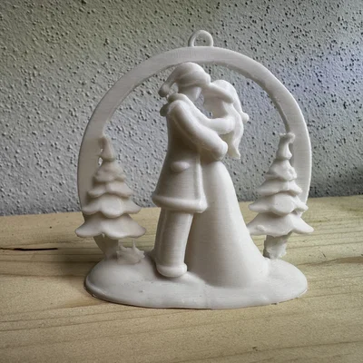 Mẫu in 3D Christmas Couple: Đồ treo trang trí Noel lãng mạn