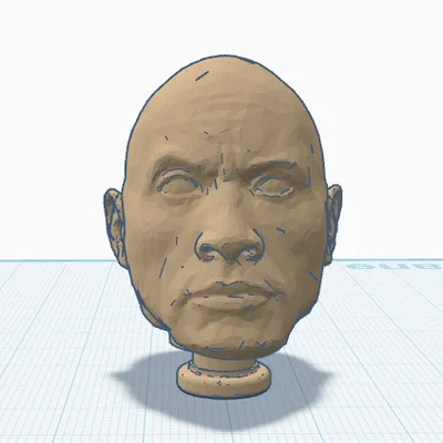 Phụ kiện gắn giày hình đầu The Rock - Thiết kế 3D độc đáo