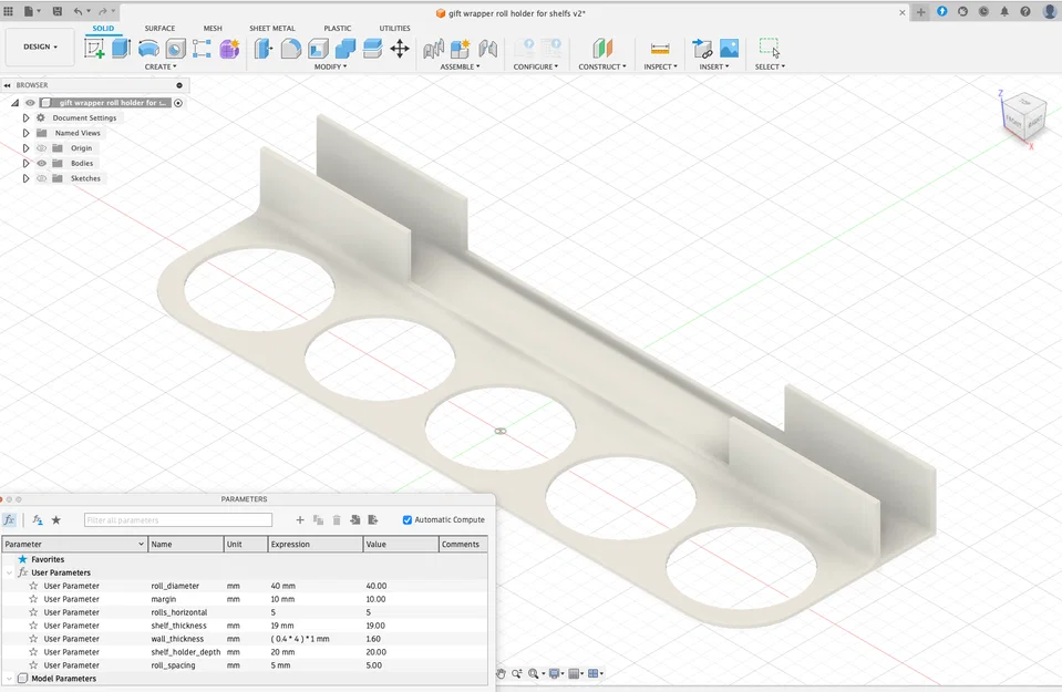 Giá treo cuộn giấy gói quà cho kệ tủ - Image 3