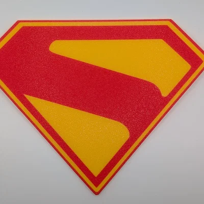 Mô hình huy hiệu biểu tượng chữ S - Superman 2025 3D Printing