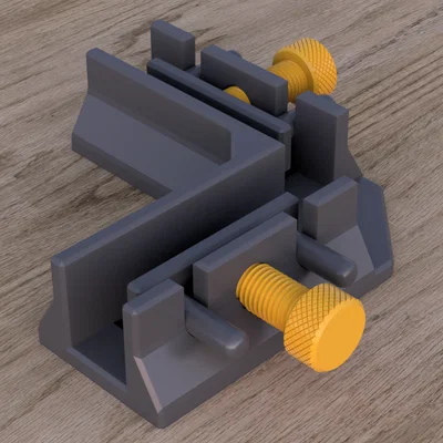 Kẹp Góc Vuông Có Tay Vặn Khía Tự In 3D Cực Chắc Chắn