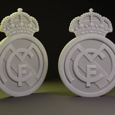 Mô hình logo Real Madrid in 3D đẳng cấp cho fan hâm mộ