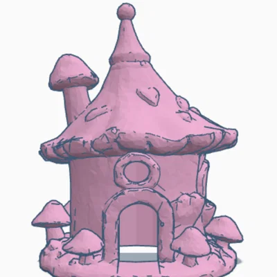 Mô hình hai ngôi nhà cổ tích cho yêu tinh nhỏ (Fairy House)
